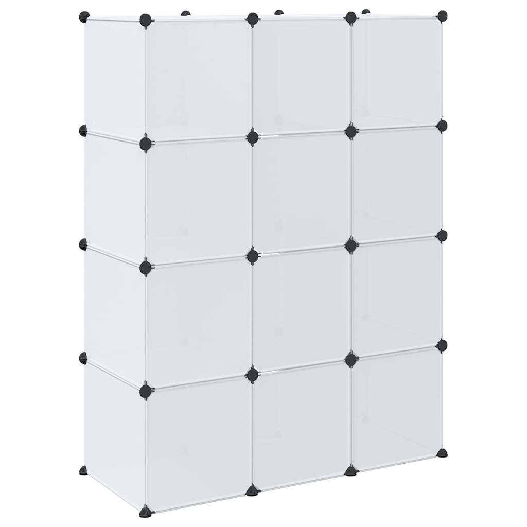 Armoire modulaire 9 compartiments 109x36,5x143 cm blanc - XIOS