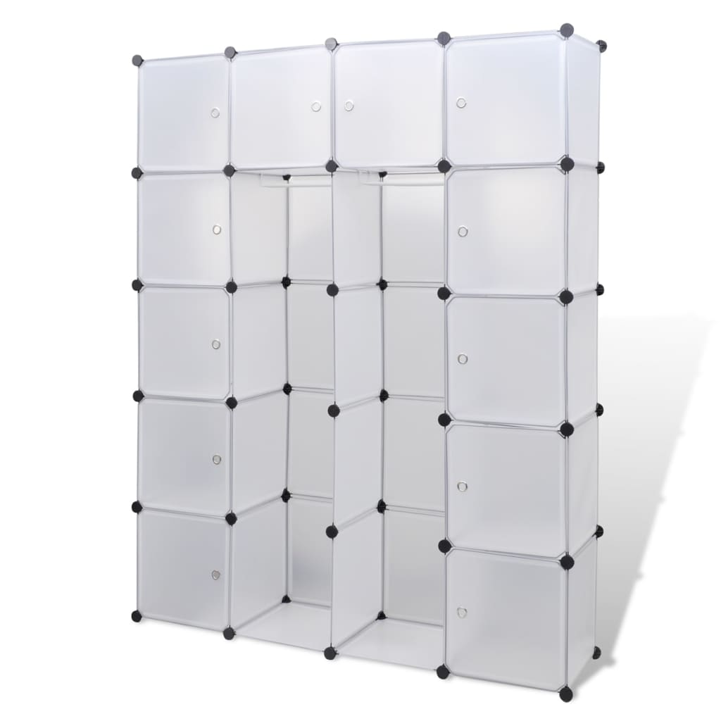 Armoire modulaire 14 compartiments blanc 37 x 146 x 180,5 cm - XIOS