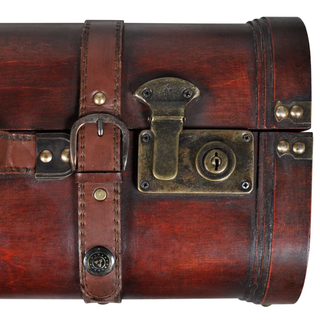 Coffre de rangement vintage Bois Marron 2 pcs - XIOS