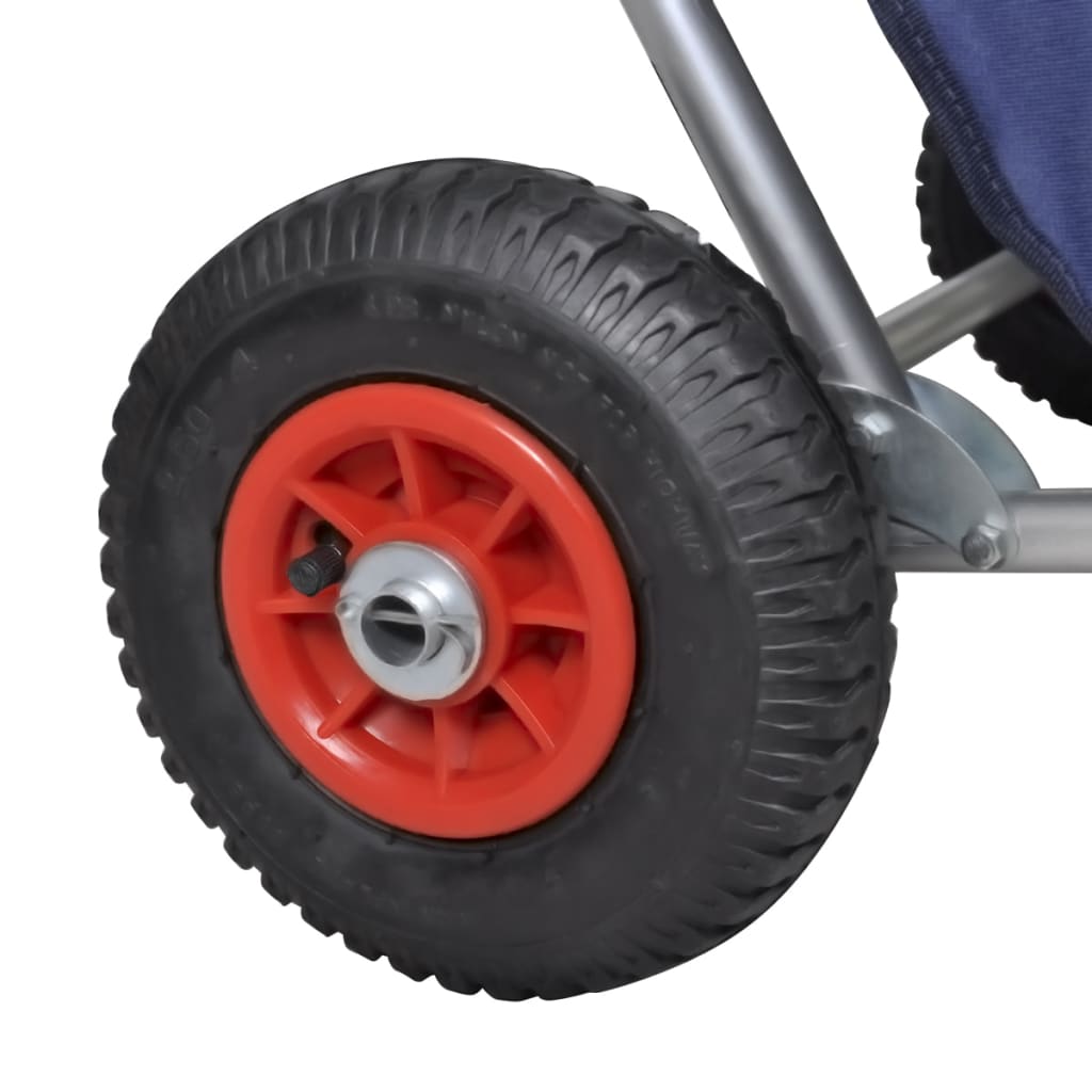 Chariot de plage avec roues portable et pliable Bleu - XIOS