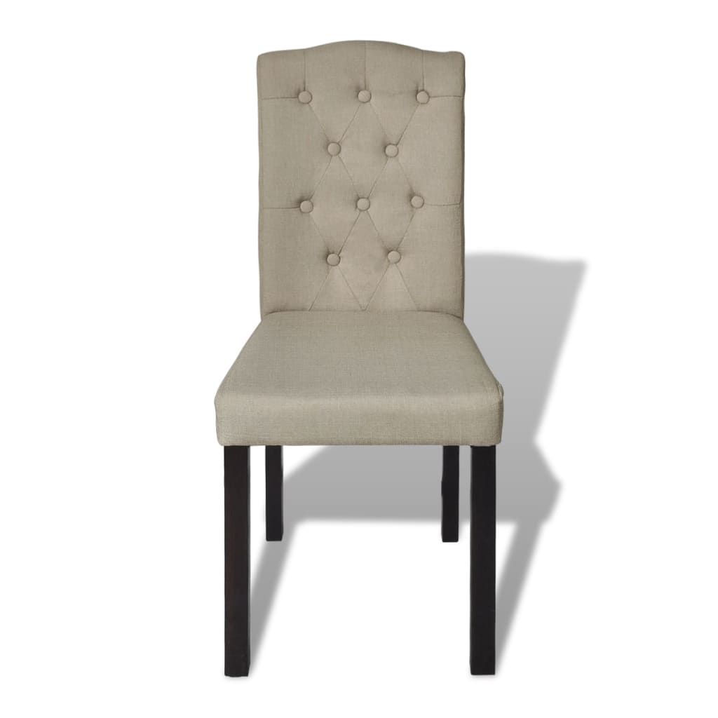 Chaises à manger lot de 4 poil de chameau tissu - XIOS