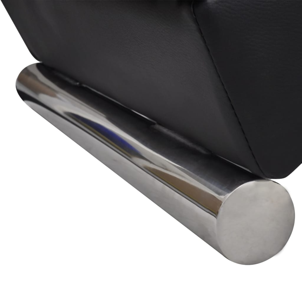 Chaise longue Noir Similicuir - XIOS