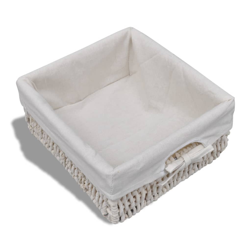 Banc de rangement Blanc 62x33x42 cm Bois de paulownia - XIOS