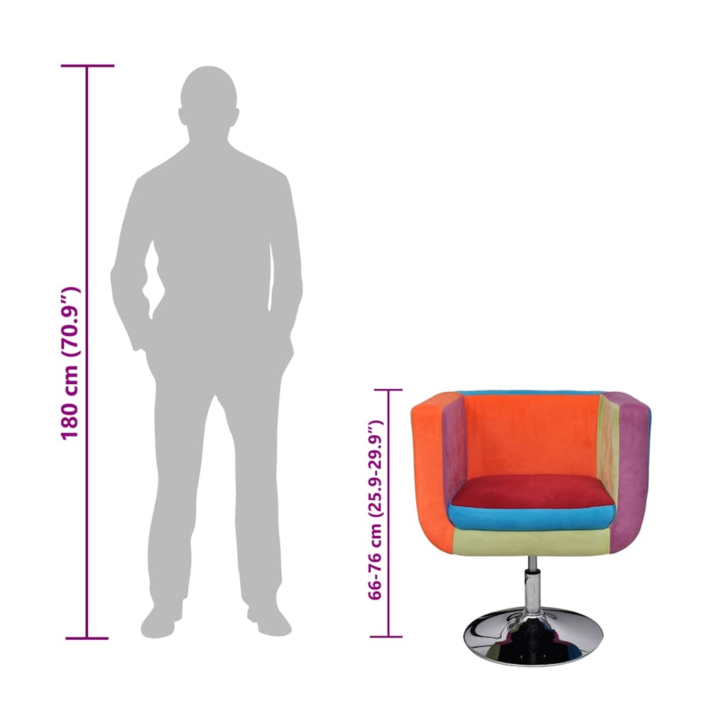 Fauteuil avec design de patchwork Cube Tissu - XIOS
