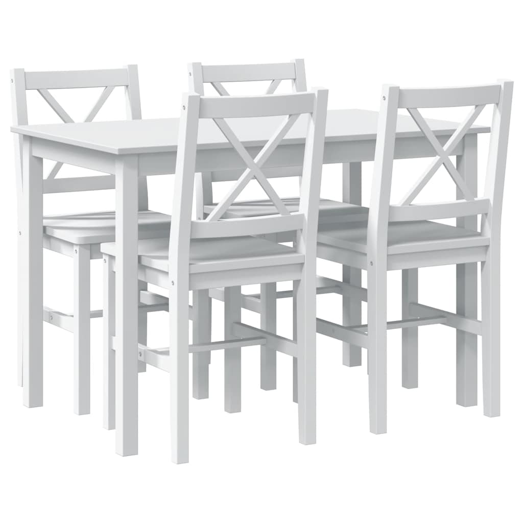 Ensemble de salle à manger 5 pcs Blanc
