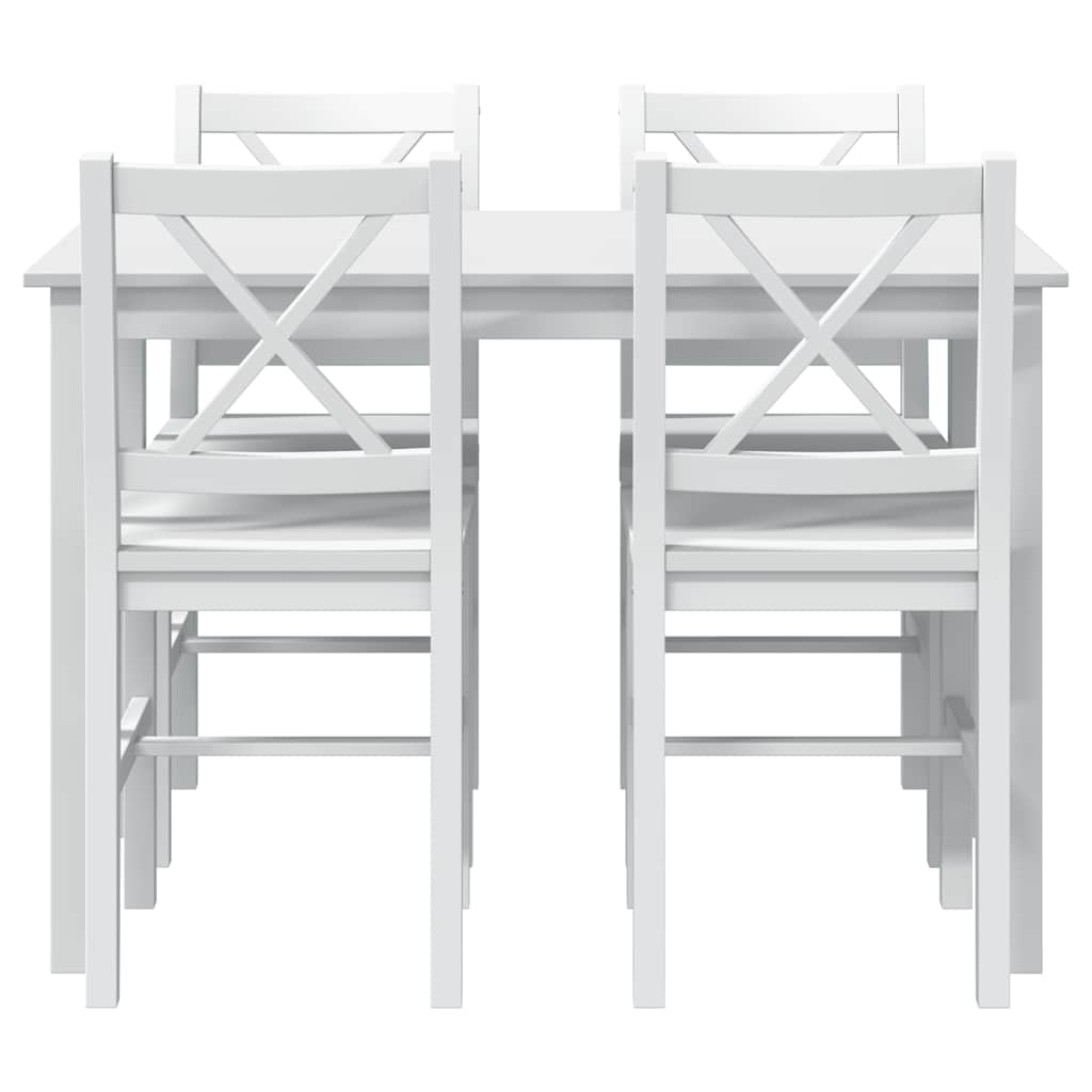 Ensemble de salle à manger 5 pcs Blanc
