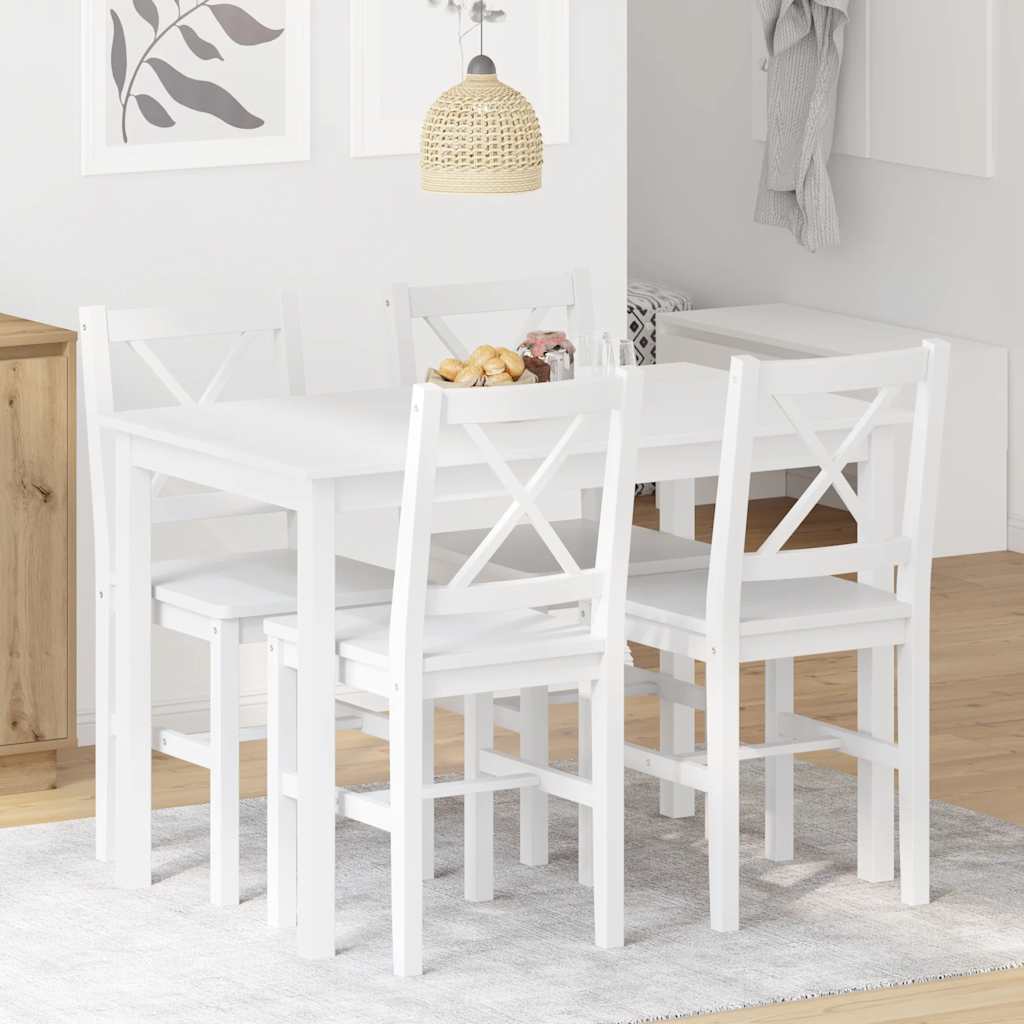 Ensemble de salle à manger 5 pcs Blanc