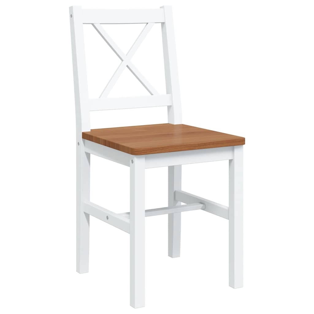 Ensemble de salle à manger 5 pcs Marron et blanc - XIOS