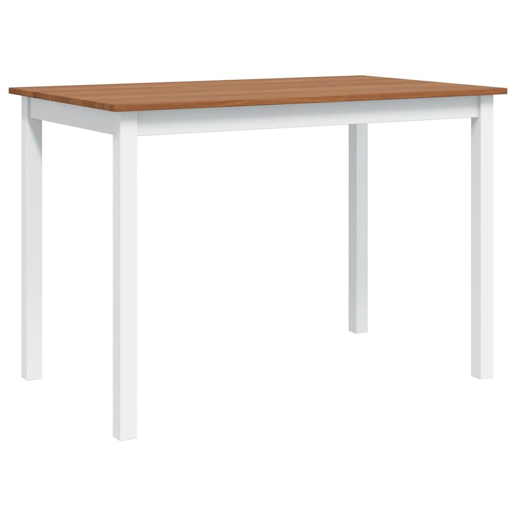 Ensemble de salle à manger 5 pcs Marron et blanc
