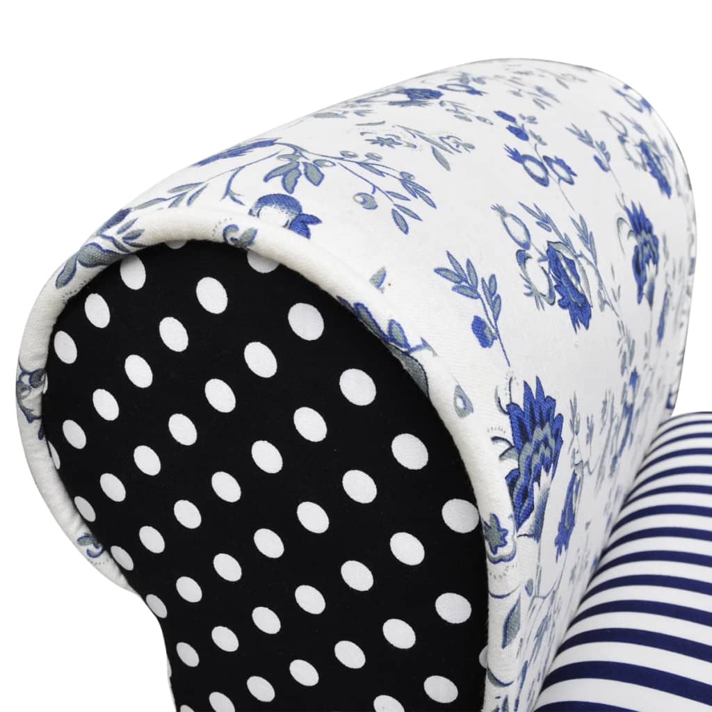 Banc Design avec patchwork Bleu et blanc - XIOS