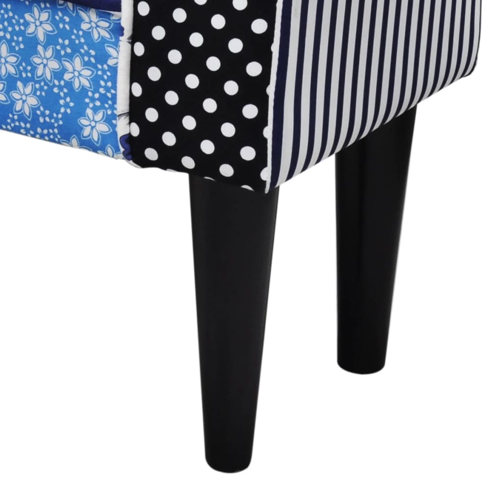 Banc Design avec patchwork Bleu et blanc - XIOS