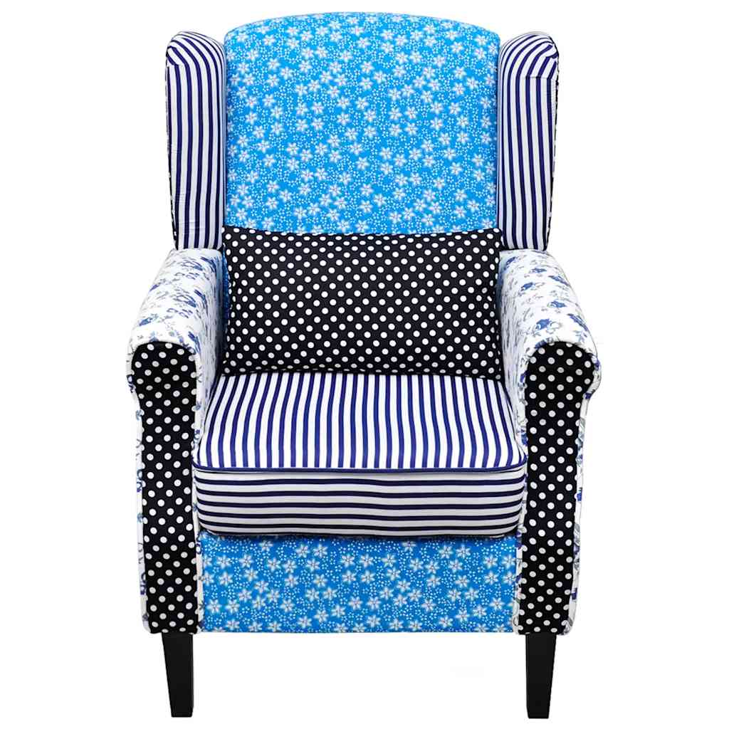 Fauteuil avec design de patchwork Tissu