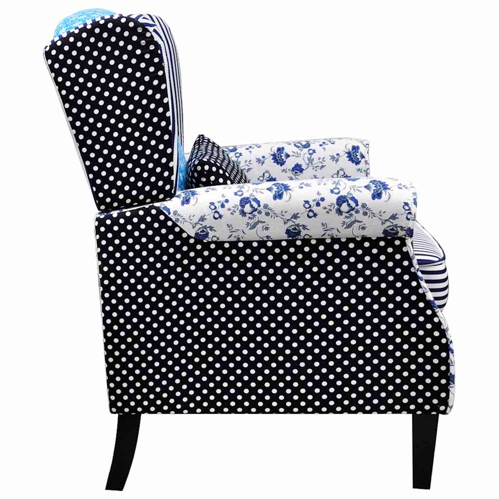 Fauteuil avec design de patchwork Tissu