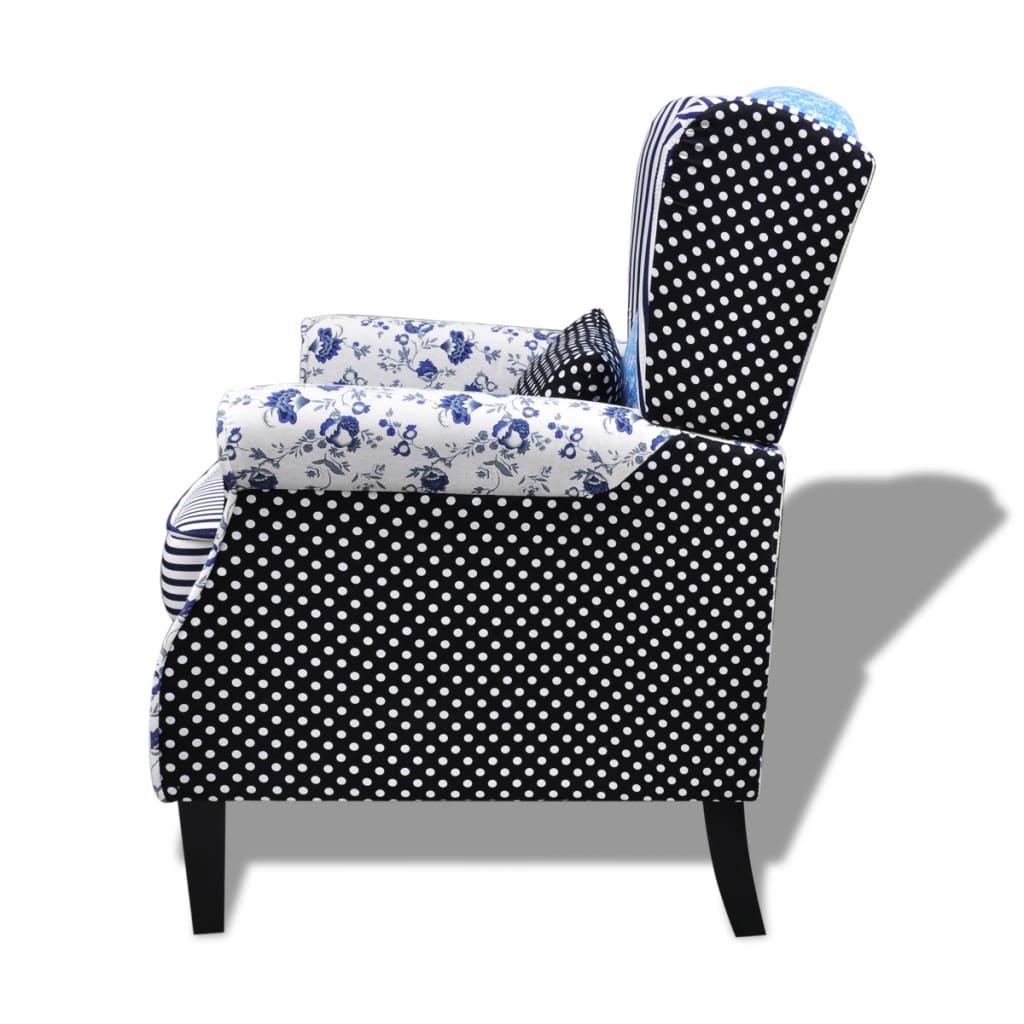 Fauteuil avec design de patchwork Tissu - XIOS