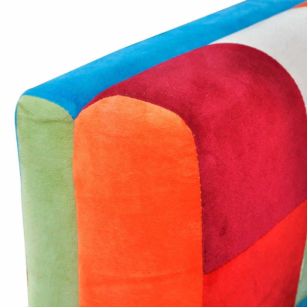 Fauteuil cube avec design de patchwork Chrome Tissu - XIOS