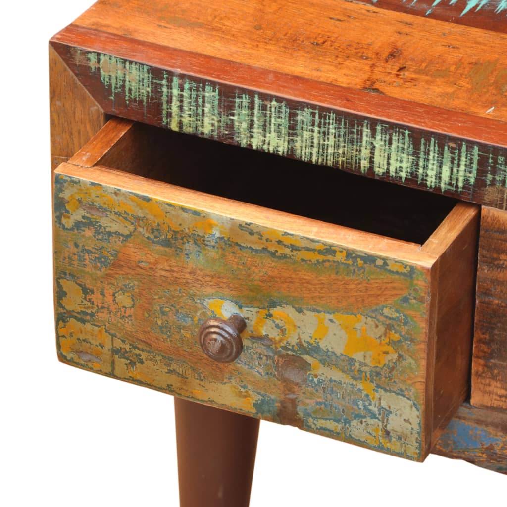 Table basse avec bord incurvé et 1 tiroir Bois de récupération - XIOS