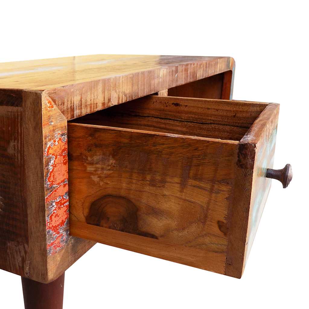 Table basse avec bord incurvé et 1 tiroir Bois de récupération - XIOS