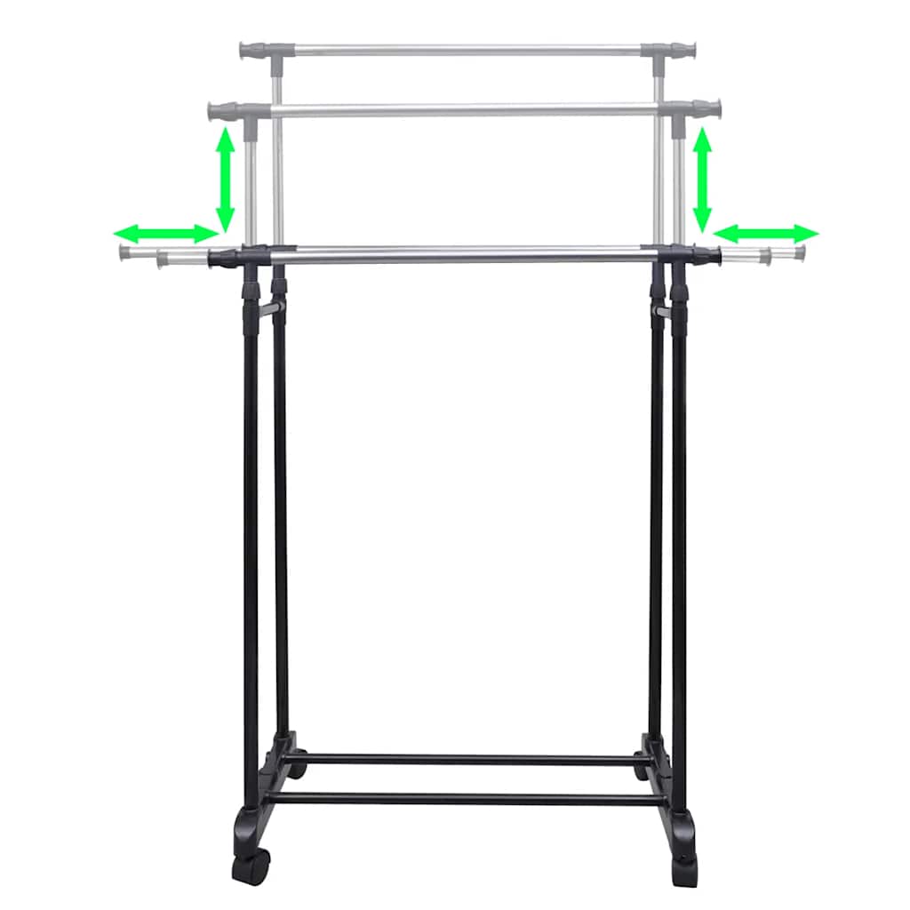 Porte-manteaux réglables 2 pcs 2 rails d'accrochage