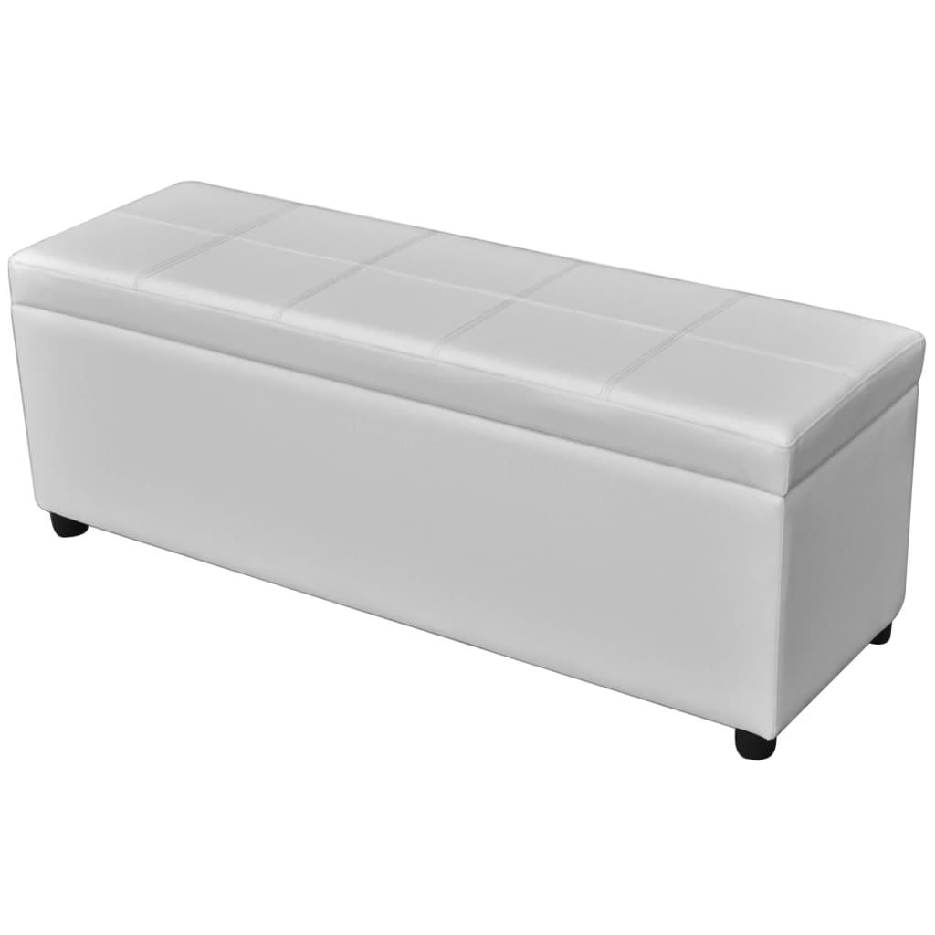 Banc long de rangement Bois Blanc - XIOS