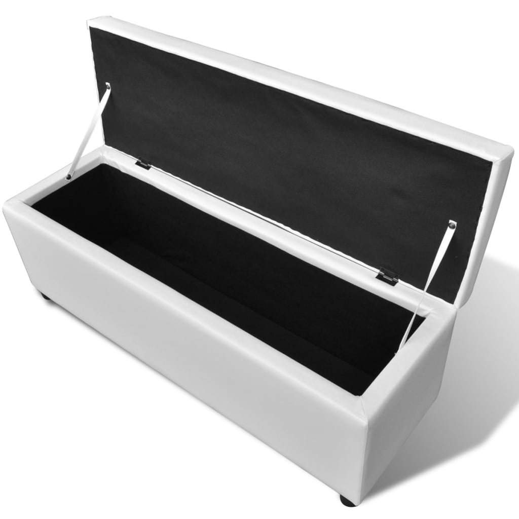 Banc long de rangement Bois Blanc - XIOS