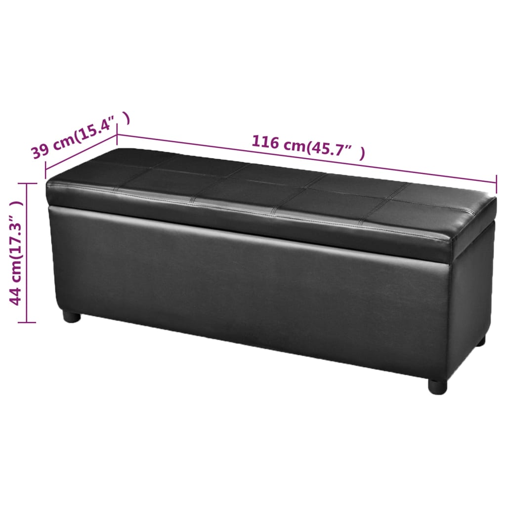 Banc long de rangement Bois Noir - XIOS