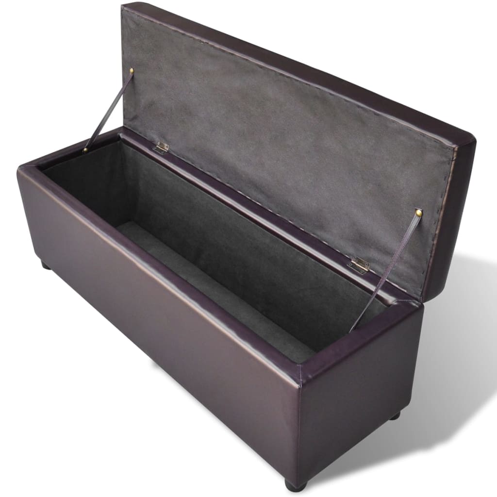 Banc long de rangement bois marron - XIOS