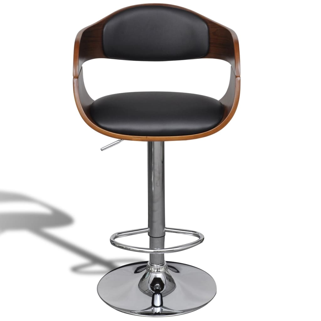 Tabouret de bar bois courbé et similicuir - XIOS