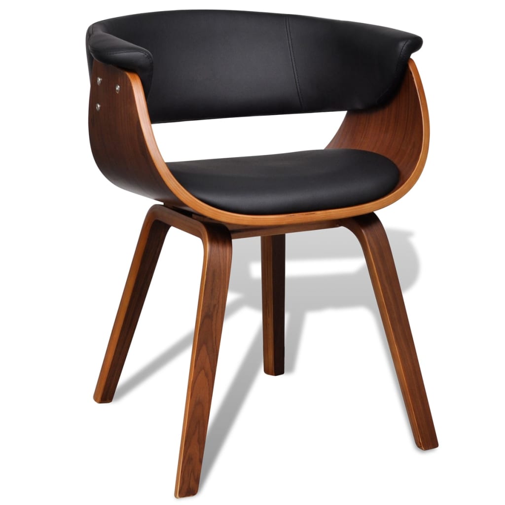 Chaise à manger bois courbé et similicuir - XIOS