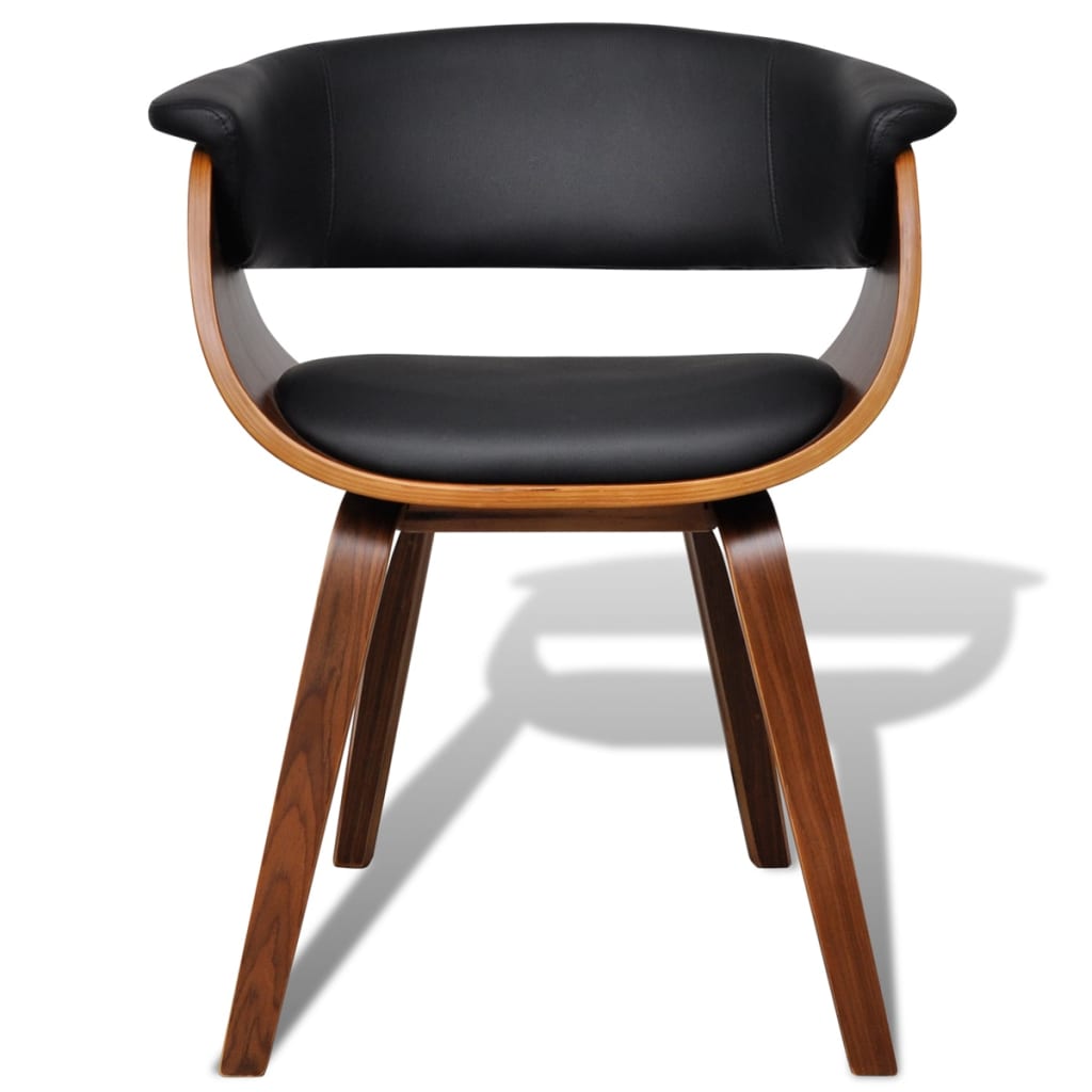 Chaise à manger bois courbé et similicuir - XIOS