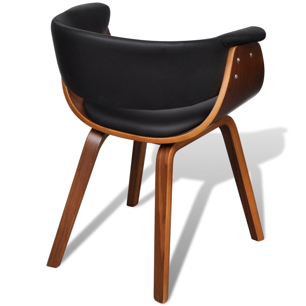 Chaise à manger bois courbé et similicuir - XIOS
