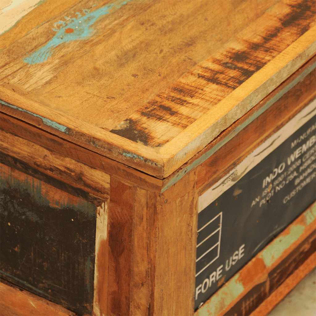 Table basse avec espace de rangement vintage Bois recyclé - XIOS