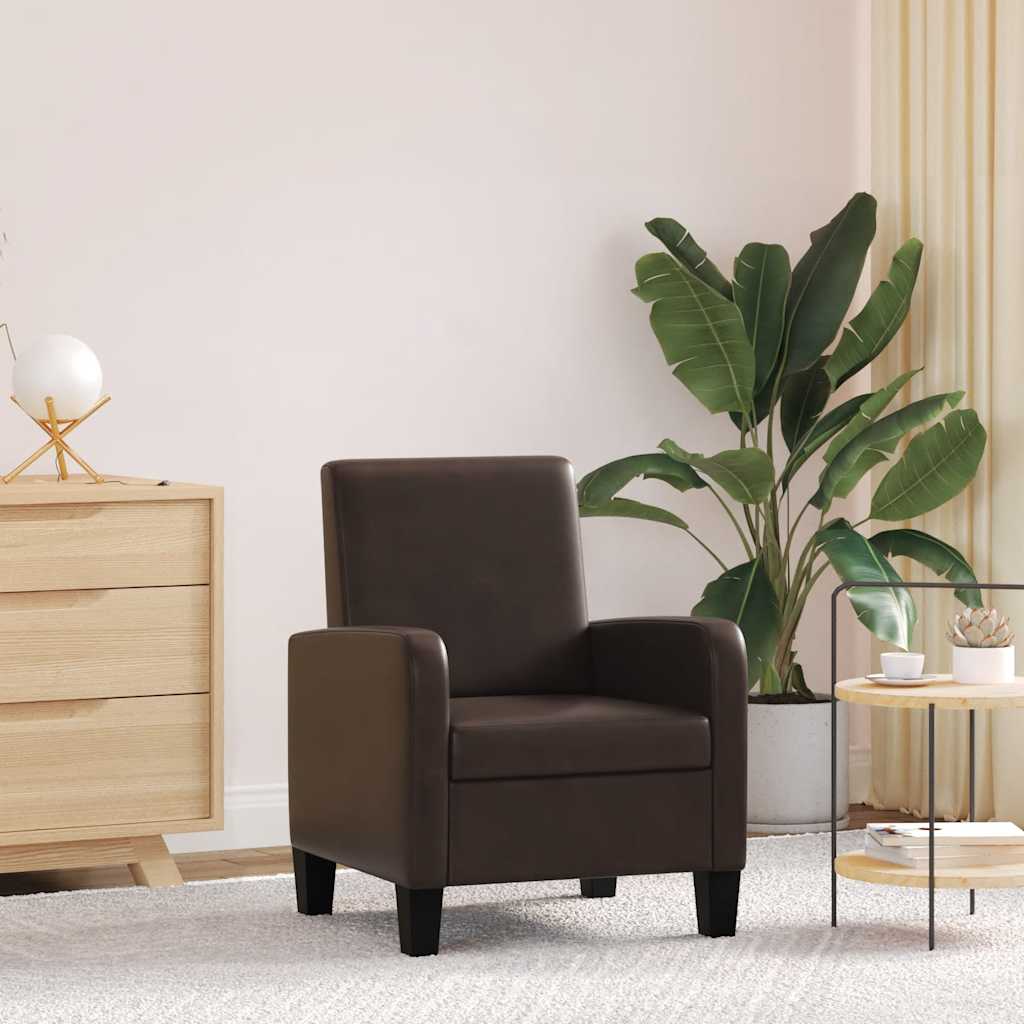 Fauteuil Marron Similicuir - XIOS