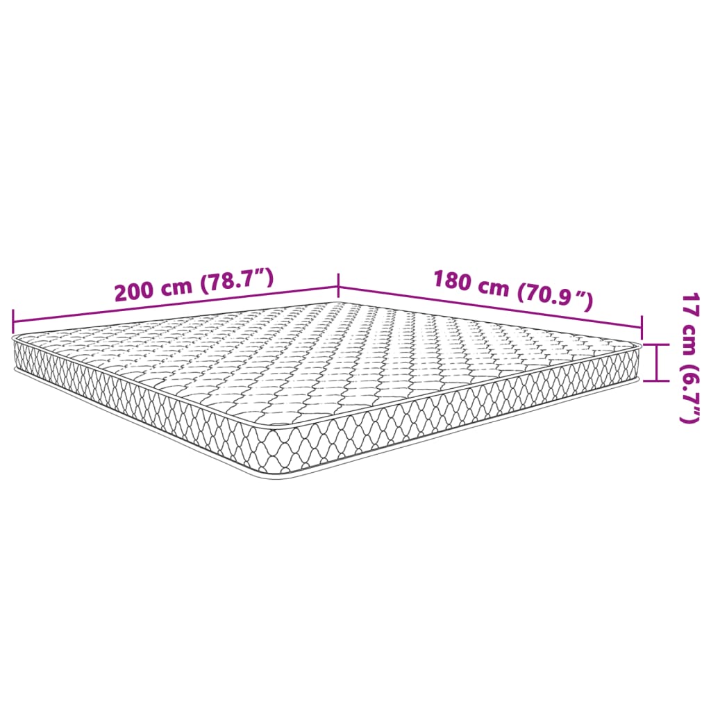 Matelas en mousse à mémoire de forme 200 x 180 x 17 cm doux - XIOS