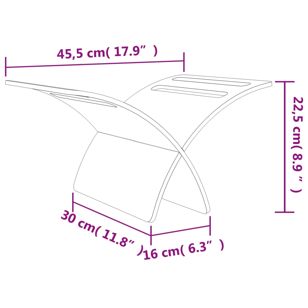 Porte-revue en bois sur pied naturel - XIOS
