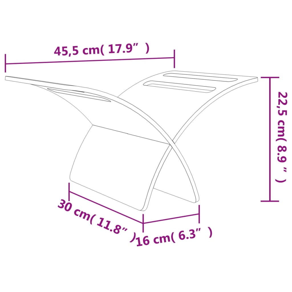 Porte-revue en bois sur pied marron - XIOS