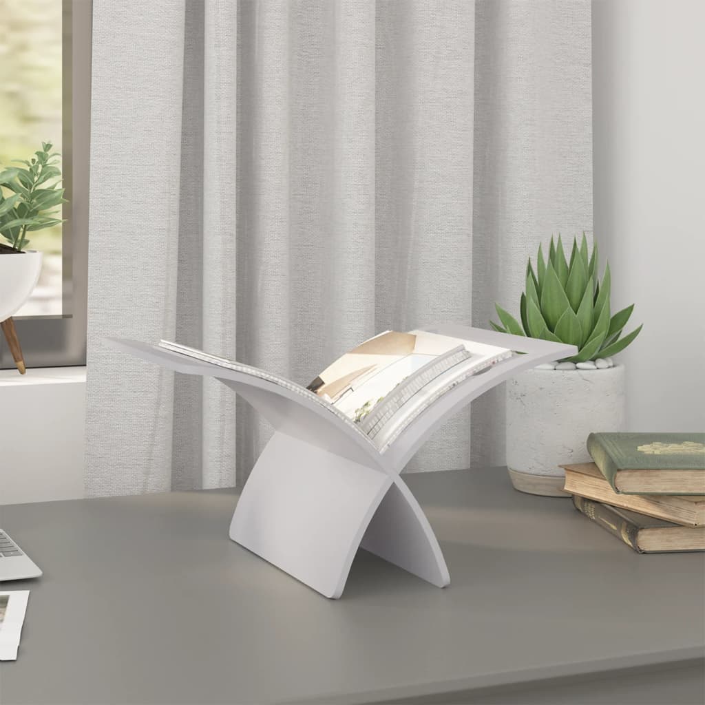 Porte-revue en bois sur pied Blanc - XIOS