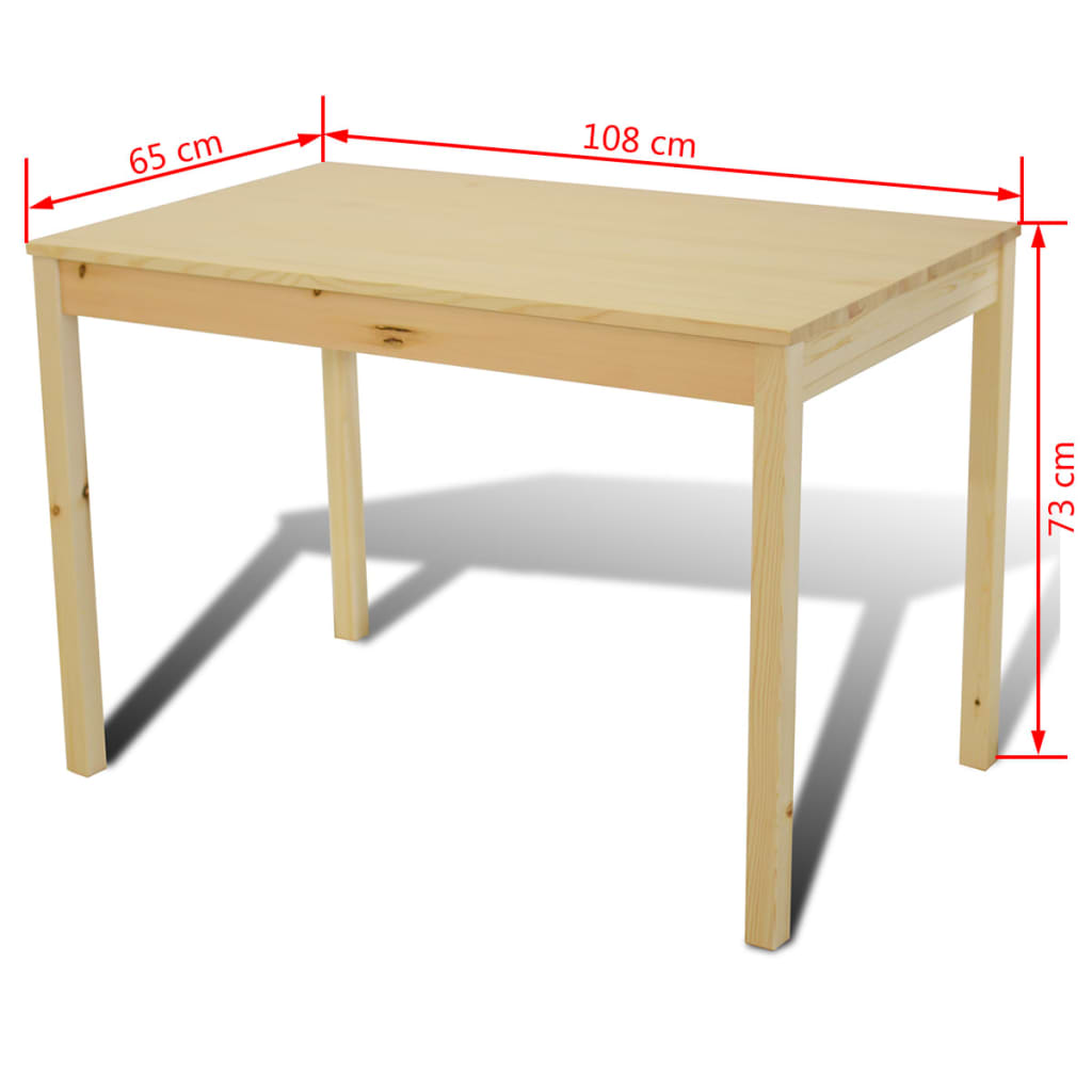 Table de salle à manger en bois avec 4 chaises Naturel - XIOS
