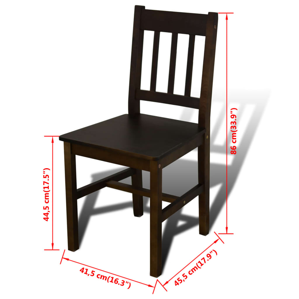 Table de salle à manger avec 4 chaises Marron - XIOS