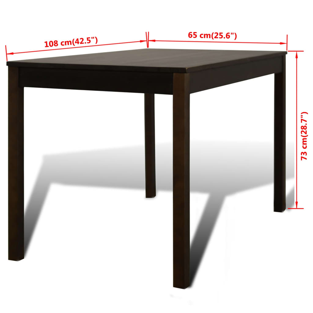 Table de salle à manger avec 4 chaises Marron - XIOS