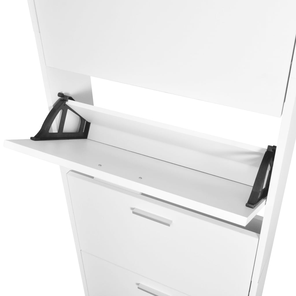 Meuble à chaussures en bois avec 5 compartiments Blanc - XIOS