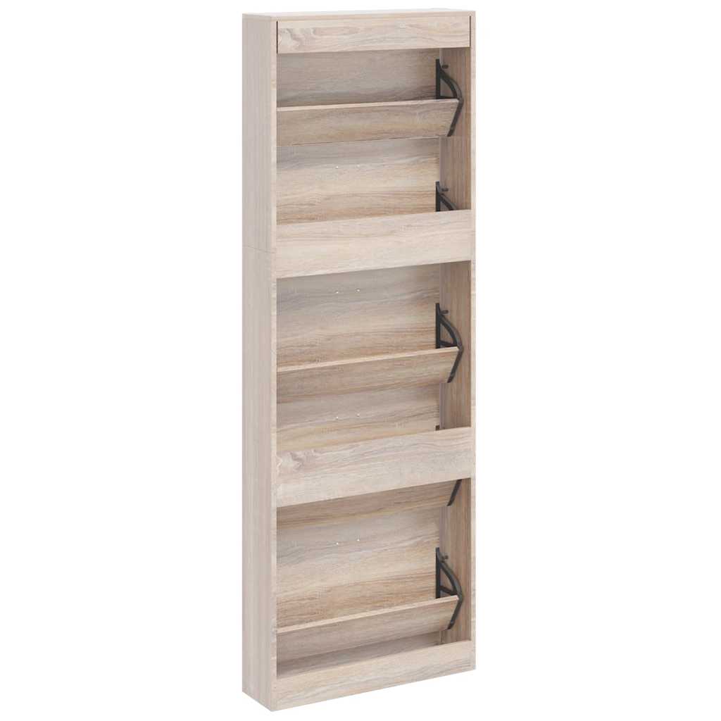Meuble à chaussures en bois avec 5 compartiments Aspect chêne - XIOS