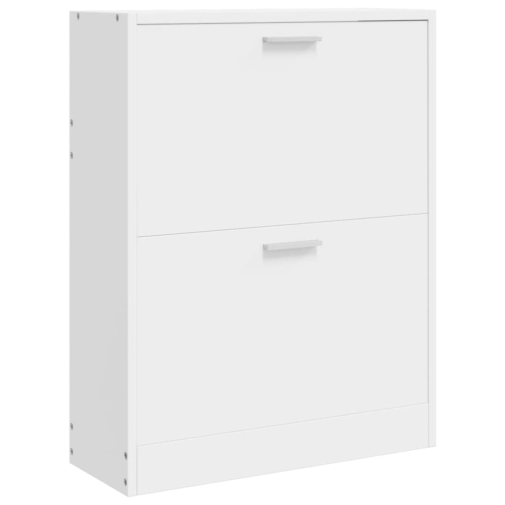 Meuble à chaussures en bois avec 2 compartiments Blanc - XIOS