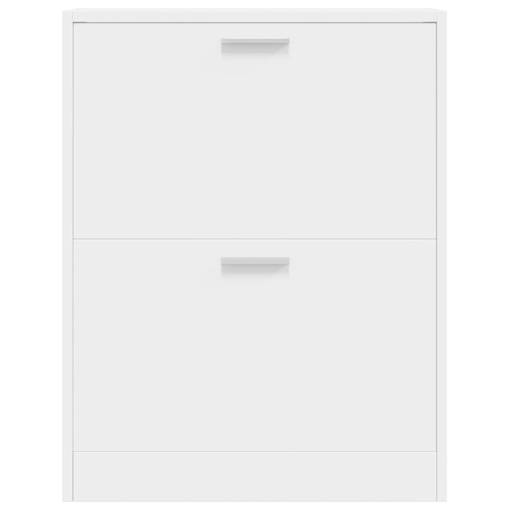 Meuble à chaussures en bois avec 2 compartiments Blanc - XIOS