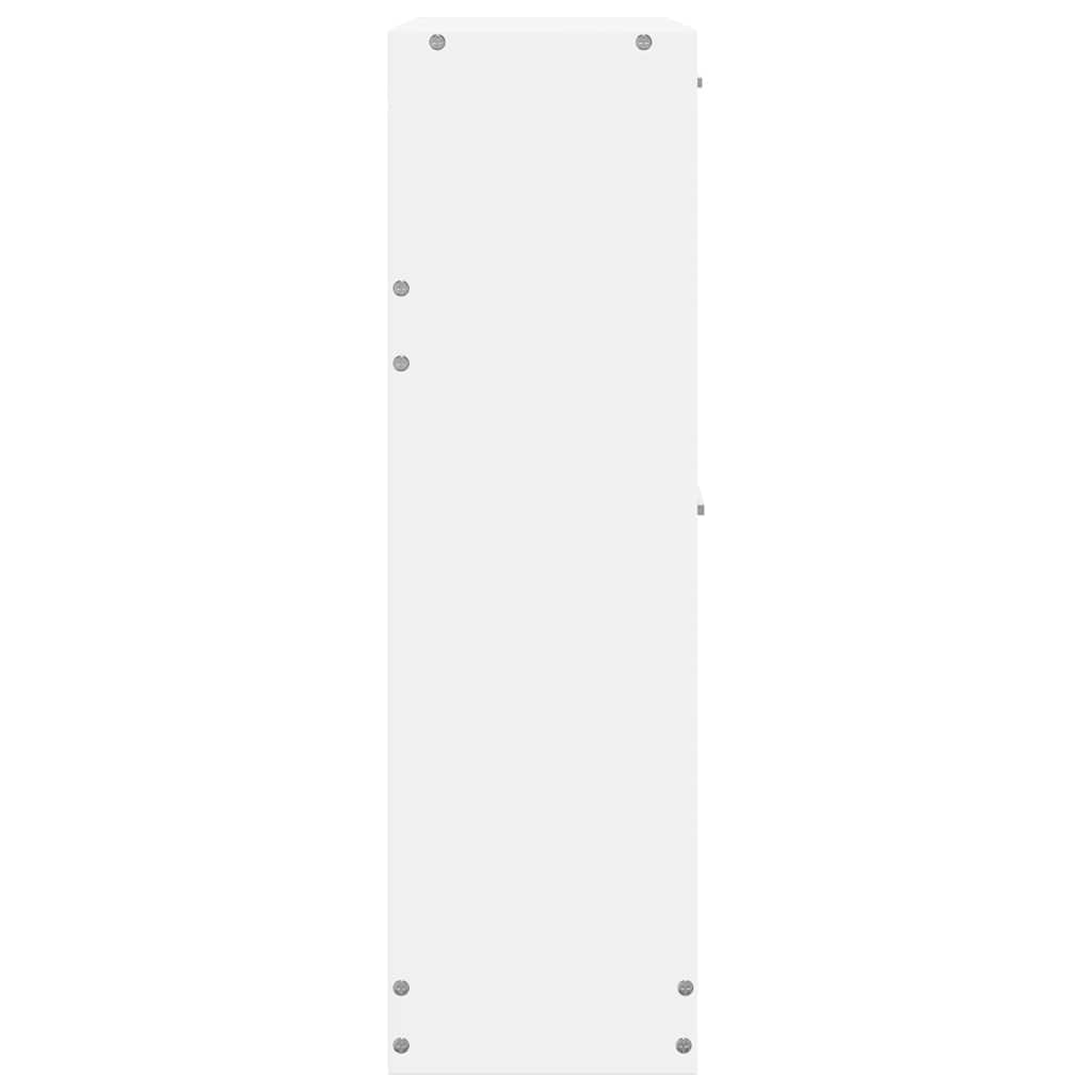 Meuble à chaussures en bois avec 2 compartiments Blanc - XIOS