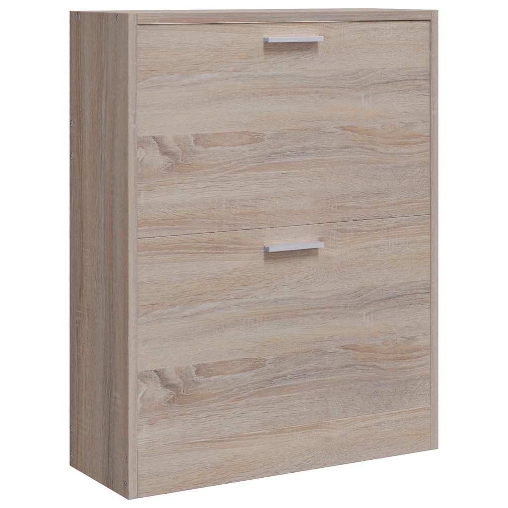 Meuble à chaussures en bois avec 2 compartiments Aspect chêne - XIOS