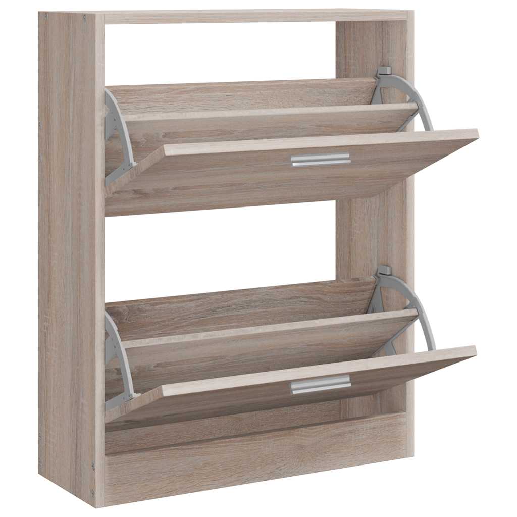 Meuble à chaussures en bois avec 2 compartiments Aspect chêne - XIOS