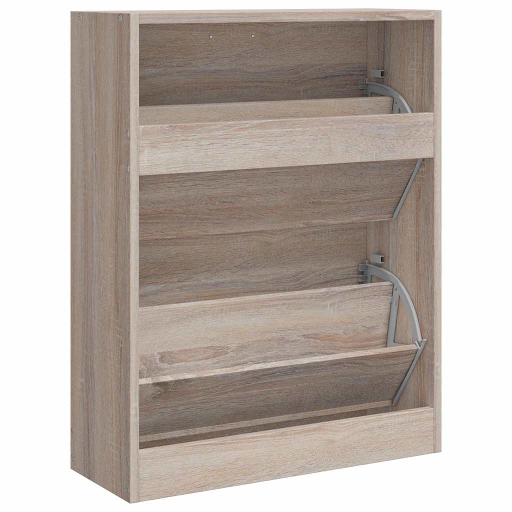 Meuble à chaussures en bois avec 2 compartiments Aspect chêne - XIOS