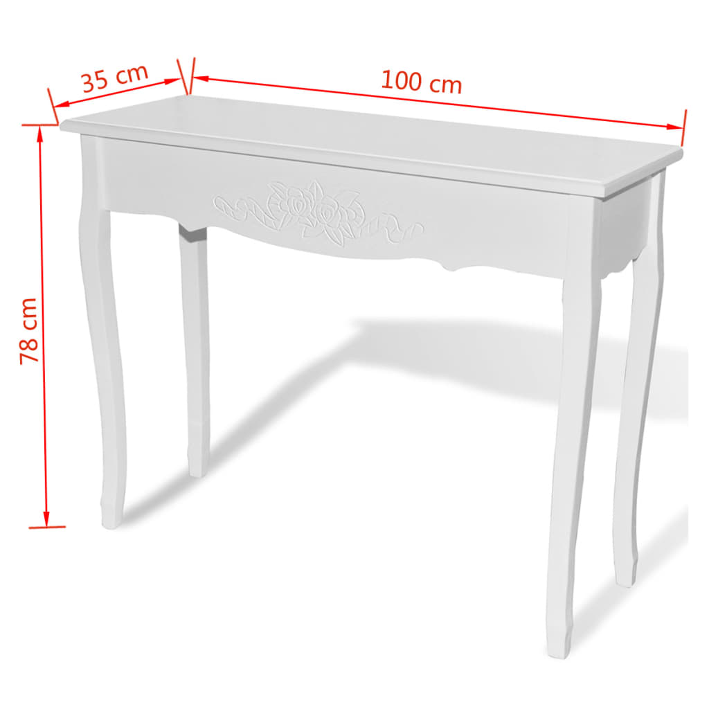 Table de console et coiffeuse Blanc - XIOS