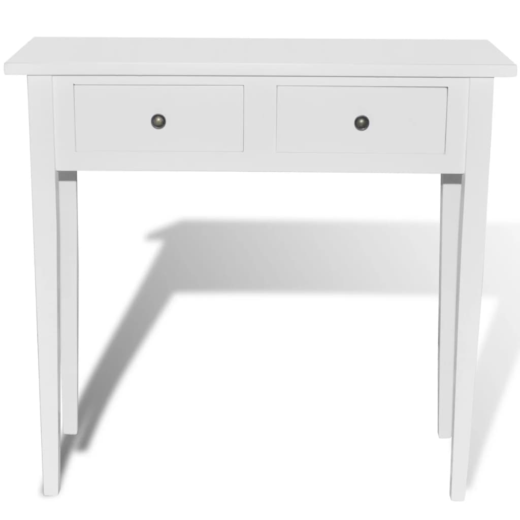 Table de console et coiffeuse avec 2 tiroirs Blanc - XIOS