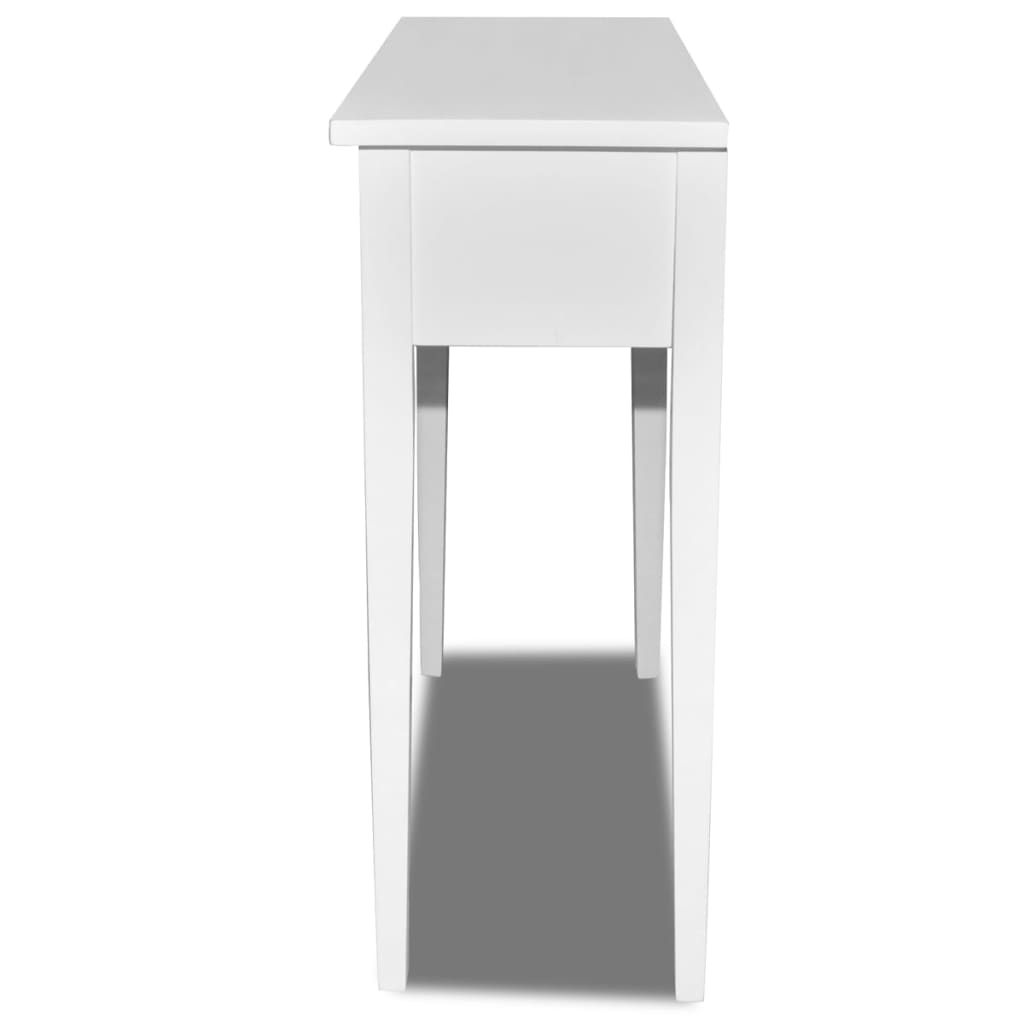 Table de console et coiffeuse avec 2 tiroirs Blanc - XIOS